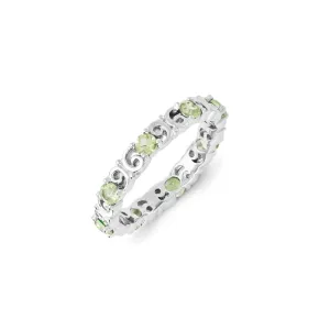 Sterling Silver Stackable Expressions Peridot Ring | QSK1225