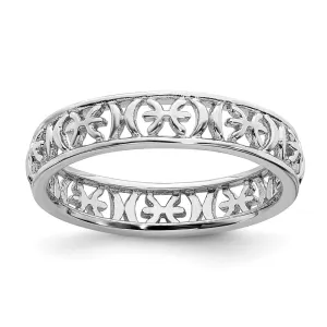 Sterling Silver Stackable Expressions Pisces Zodiac Ring | QSK2023