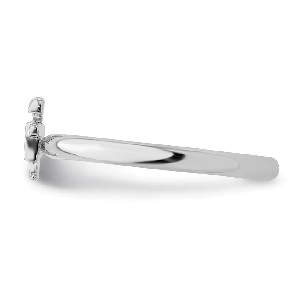 Sterling Silver Stackable Expressions Rhodium Boy Ring | QSK1935