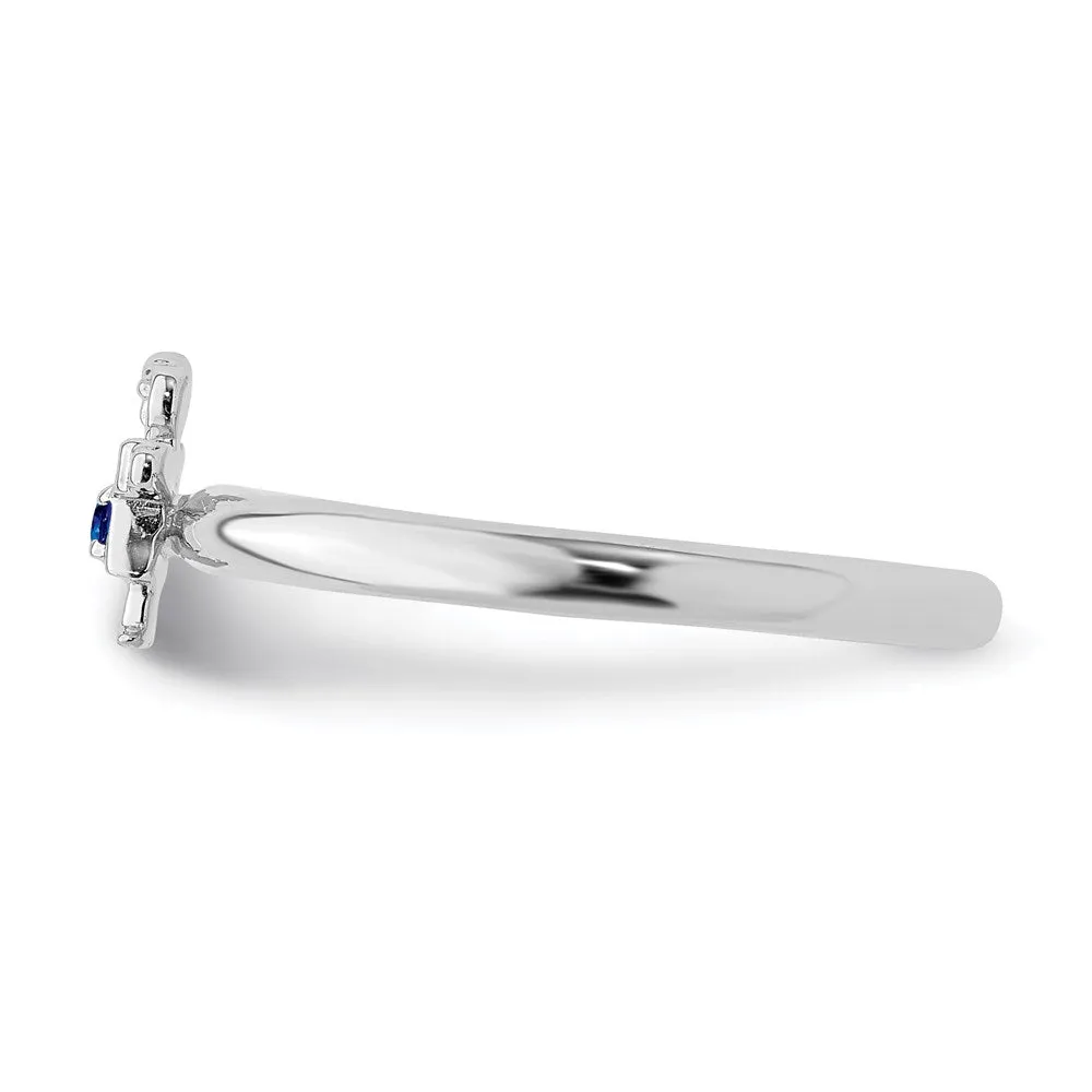 Sterling Silver Stackable Expressions Rhodium Cr. Sapp Girl Ring | QSK1931