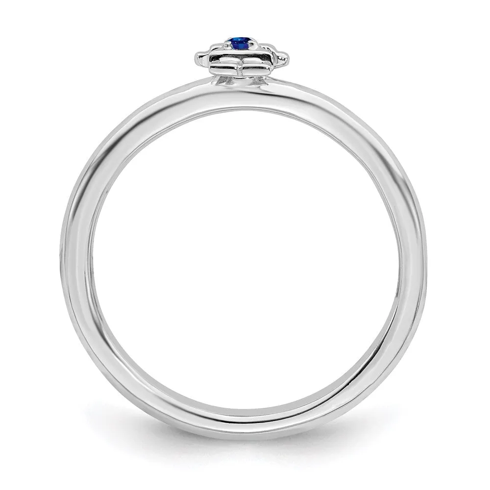 Sterling Silver Stackable Expressions Rhodium Cr. Sapp Girl Ring | QSK1931