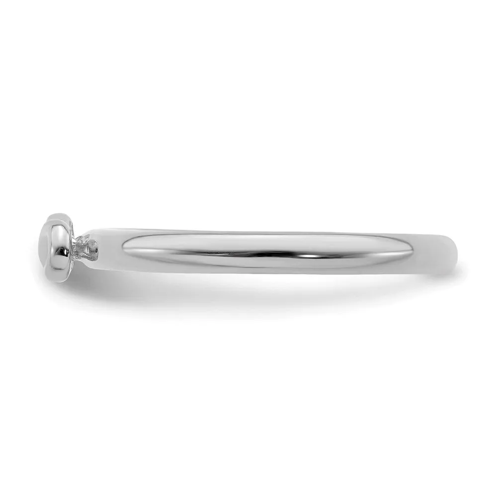 Sterling Silver Stackable Expressions Rhodium Infinity Symbol Ring | QSK1975