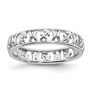 Sterling Silver Stackable Expressions Sagittarius Zodiac Ring | QSK2020
