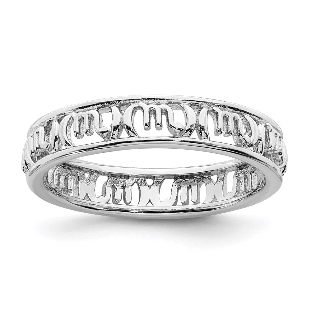 Sterling Silver Stackable Expressions Scorpio Zodiac Ring | QSK2021