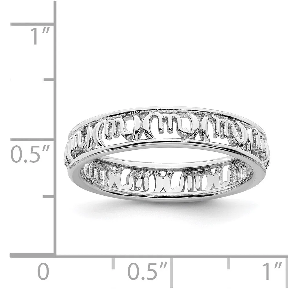 Sterling Silver Stackable Expressions Scorpio Zodiac Ring | QSK2021