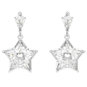 Swarovski Women's Drop Earrings - Stella Kite Cut Star White Rhodium Plated | 5652002