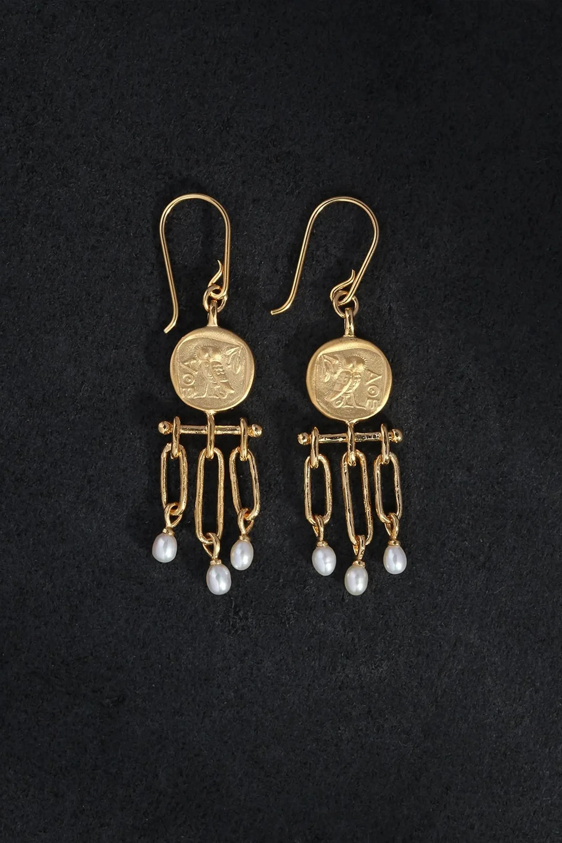 Temple Of The Sun Palas Earring - Gold