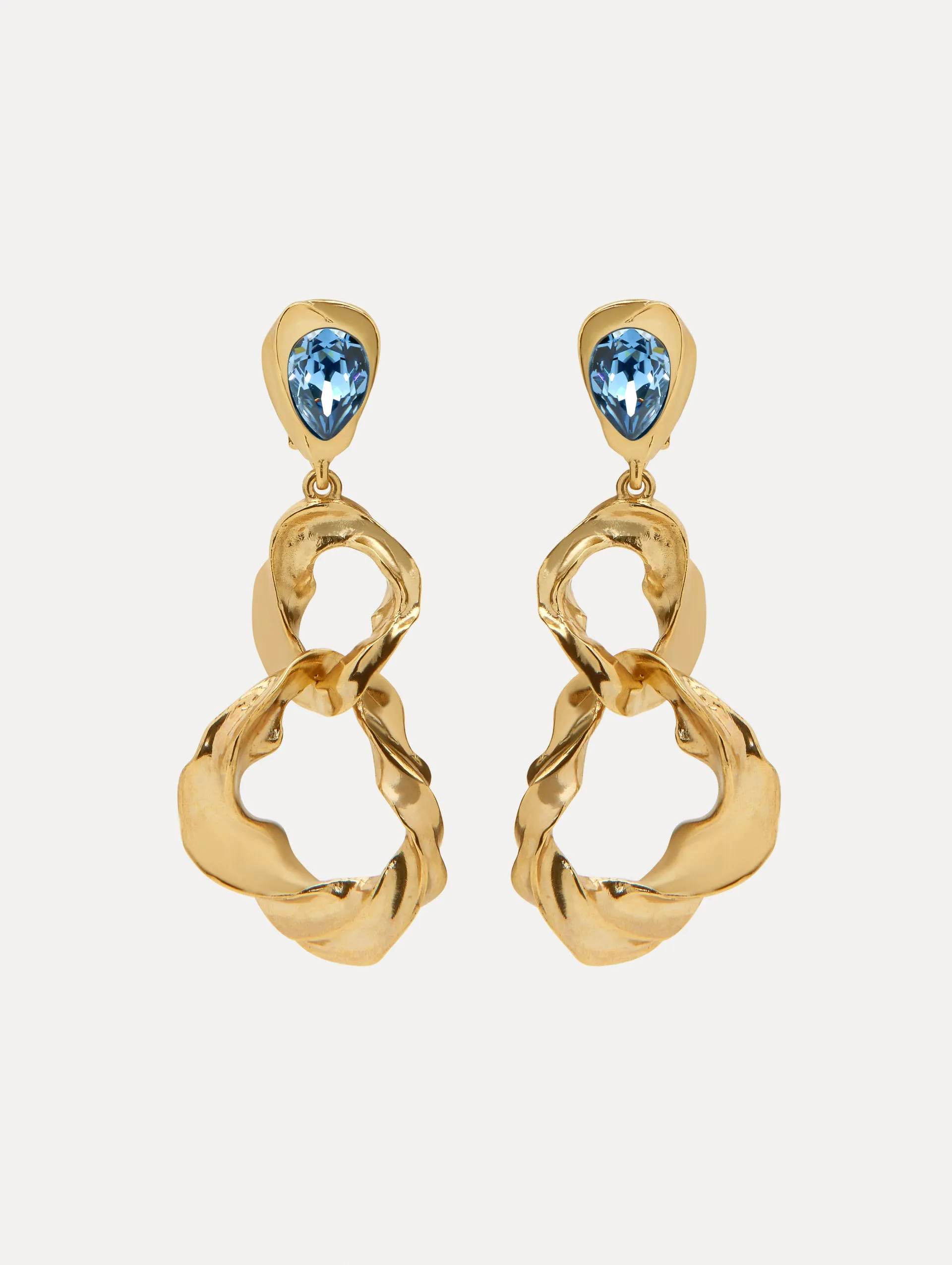 Textured Baroque Clip-On Earrings