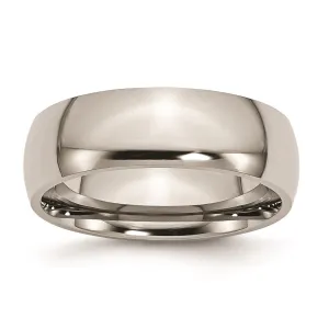 Titanium 7mm Polished Band | TB22
