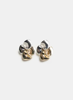 Two-Tone Stud Earrings